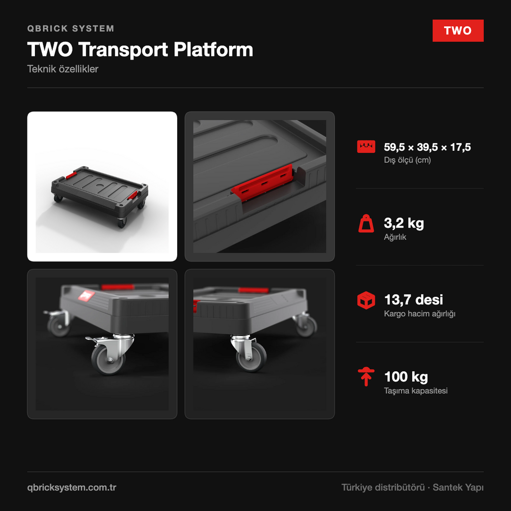 Qbrick System TWO Transport Platform Taşıma Platformu teknik özellikler