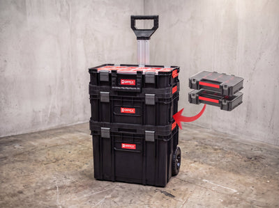 Qbrick System TWO Set 5 Parça Hoşgeldin Seti — tekerlekli kule ve 2 Organizer Multi